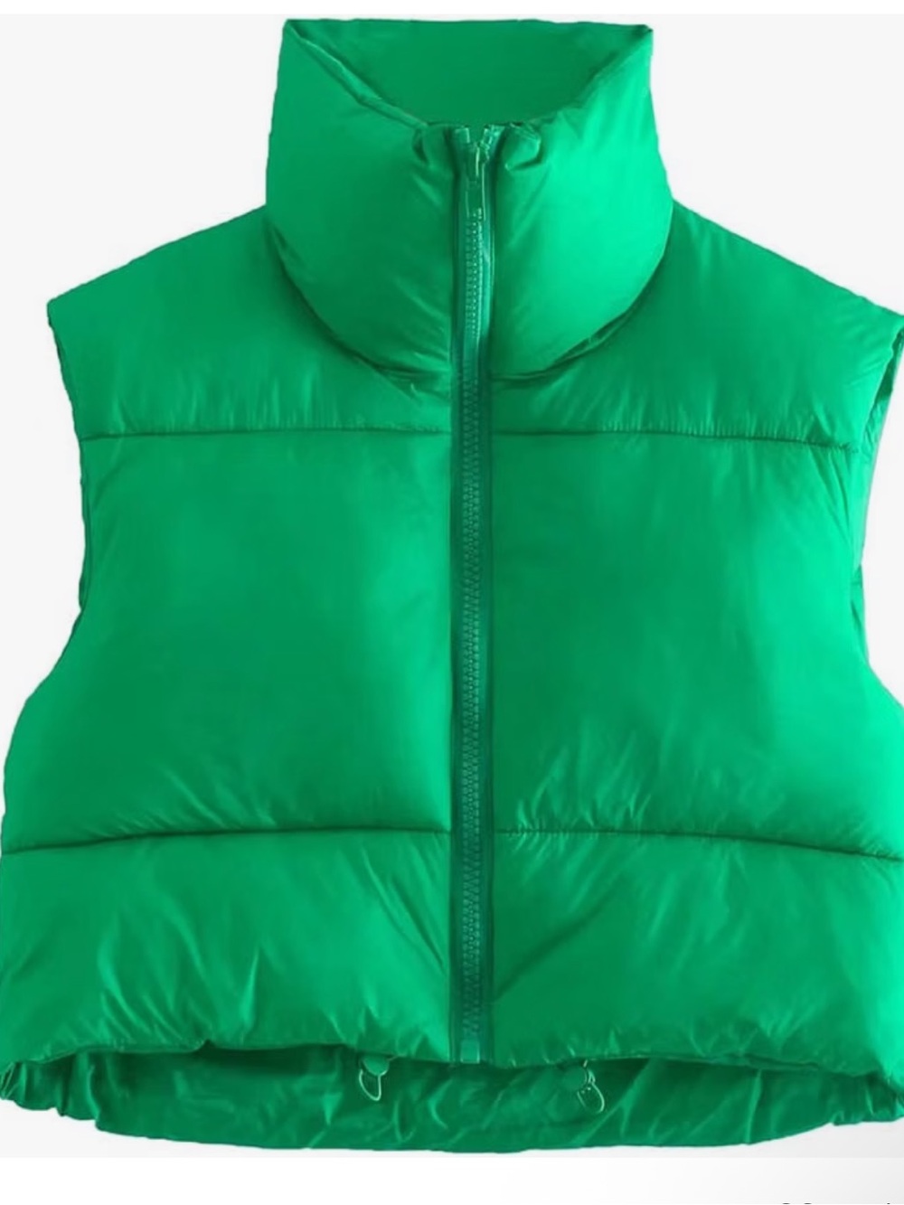 Green Puffer Vest Jacket - Size Large